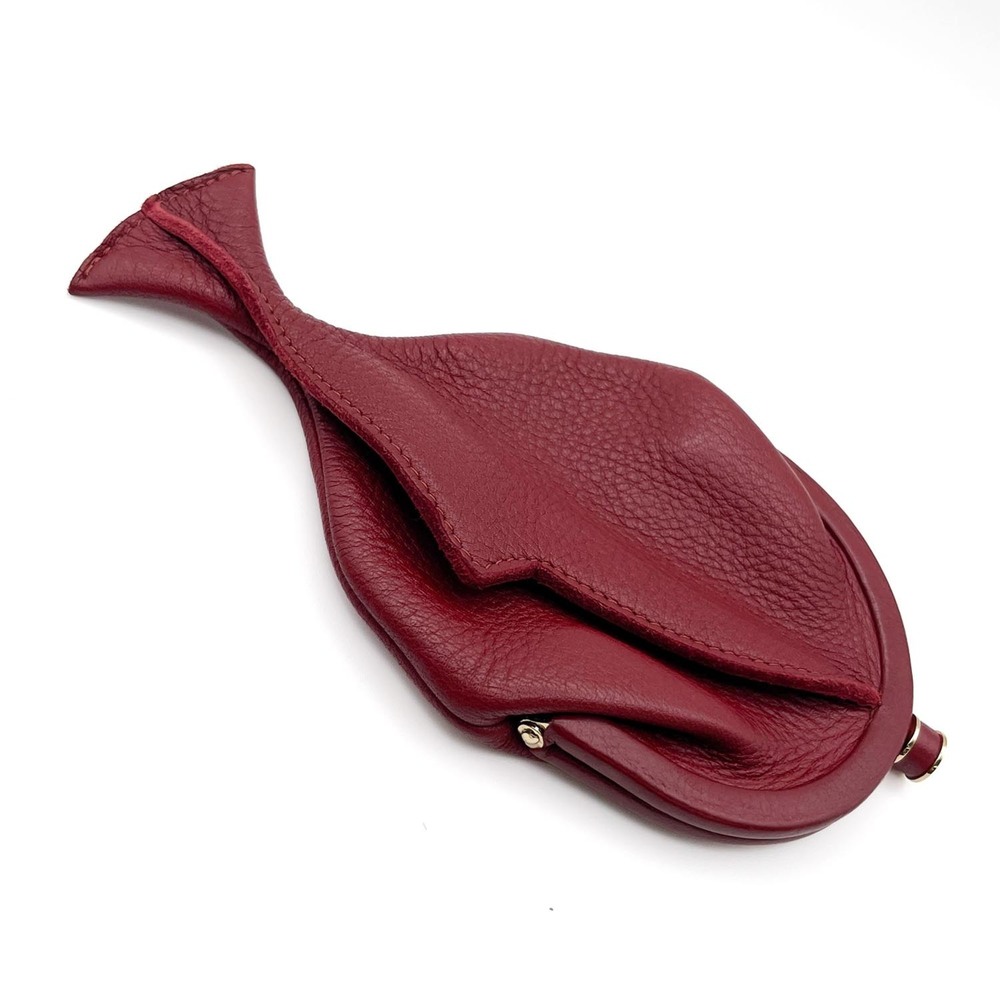 BOTTEGA VENETA coin purse/wallet, leather, red, for men and women. - Picture 11 of 12